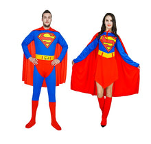 Load image into Gallery viewer, WOMEN AND MEN SUPERMAN COSTUME
