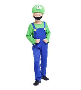 Adults and Kids Super Mario Bros Cosplay Dance Costume Set