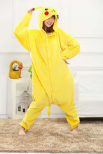 Load image into Gallery viewer, Adult Kigurumi Onesie Anime Women Costumes Cosplay Cartoon Animal Sleepwear Stitch Star Unicorn Pikachu Winter Warm Hooded 2019