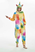 Load image into Gallery viewer, Adult Kigurumi Onesie Anime Women Costumes Cosplay Cartoon Animal Sleepwear Stitch Star Unicorn Pikachu Winter Warm Hooded 2019