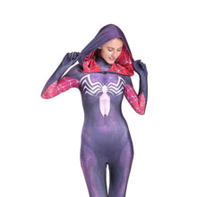 Load image into Gallery viewer, Gwen Stacy Costume Cosplay Women Girls Venom Spider Spiderman Hoodie Spandex Lycra Zentai Suit Superhero Bodysuit Jumpsuits