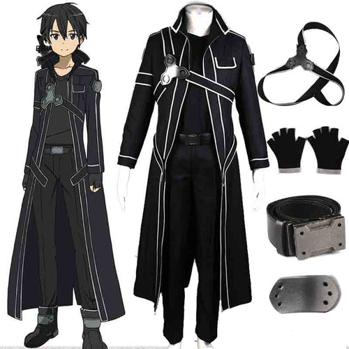 Anime Sword Art Online Kirito Cosplay Costume