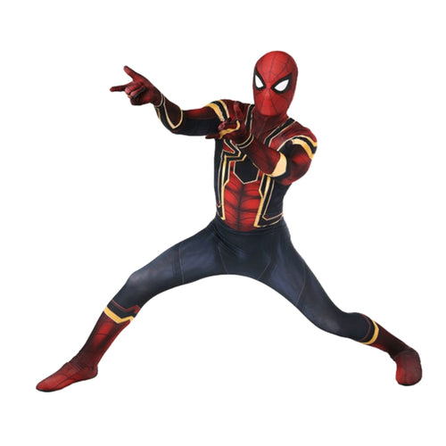 Adult Kids Spiderman Costume Avenger Infinity War Tom Holland Iron Spider Man Cosplay Costume 3D Print Spandex Zentai Suit