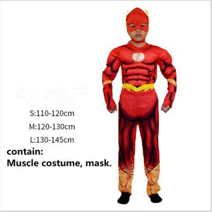 Captain America Avengers Cosplay Costume Boy Muscle Superhero Costume Spiderman Batman Superman Iron Man Captain Jumpsuit child