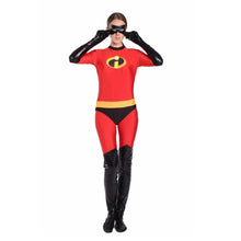 Load image into Gallery viewer, 2 Costume Mr Mrs Amazing Cosplay Elastigirl Hulk Super Hero Family Party Adult